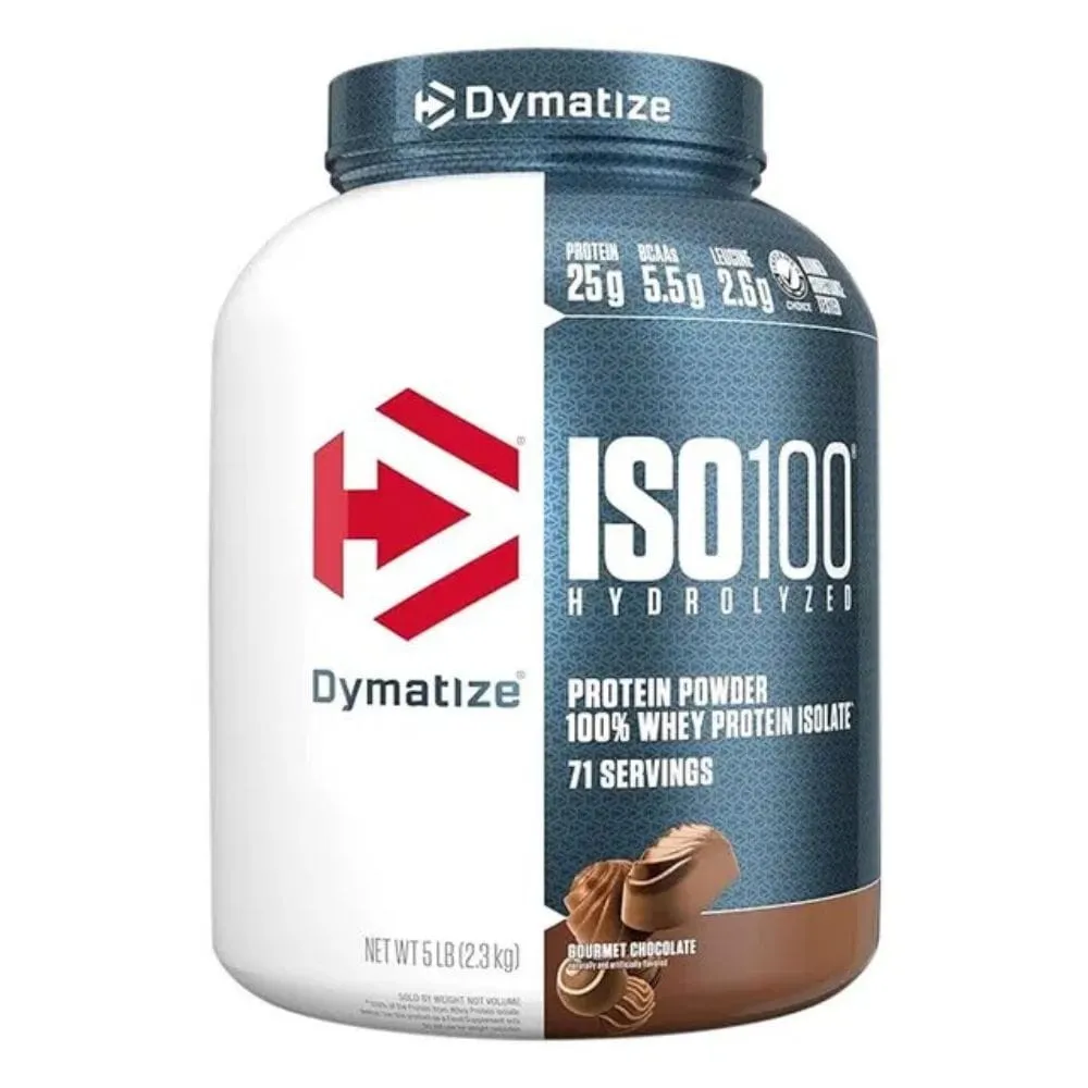 Dymatize ISO 100 بروتين مصل الحليب المتحلل المعزول، شوكولاتة فاخرة، 5 LB