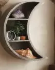 Wooden Moon Wall Shelf Assorted