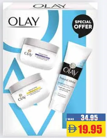 Olay Natural White Beauty Day Cream + Night Cream + Face Wash SPF24