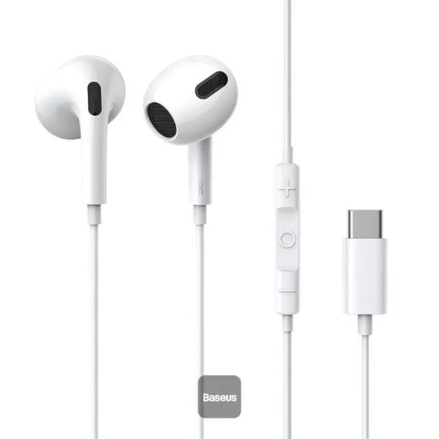 Baseus Encok C17 In-Ear Wired Earphone, White