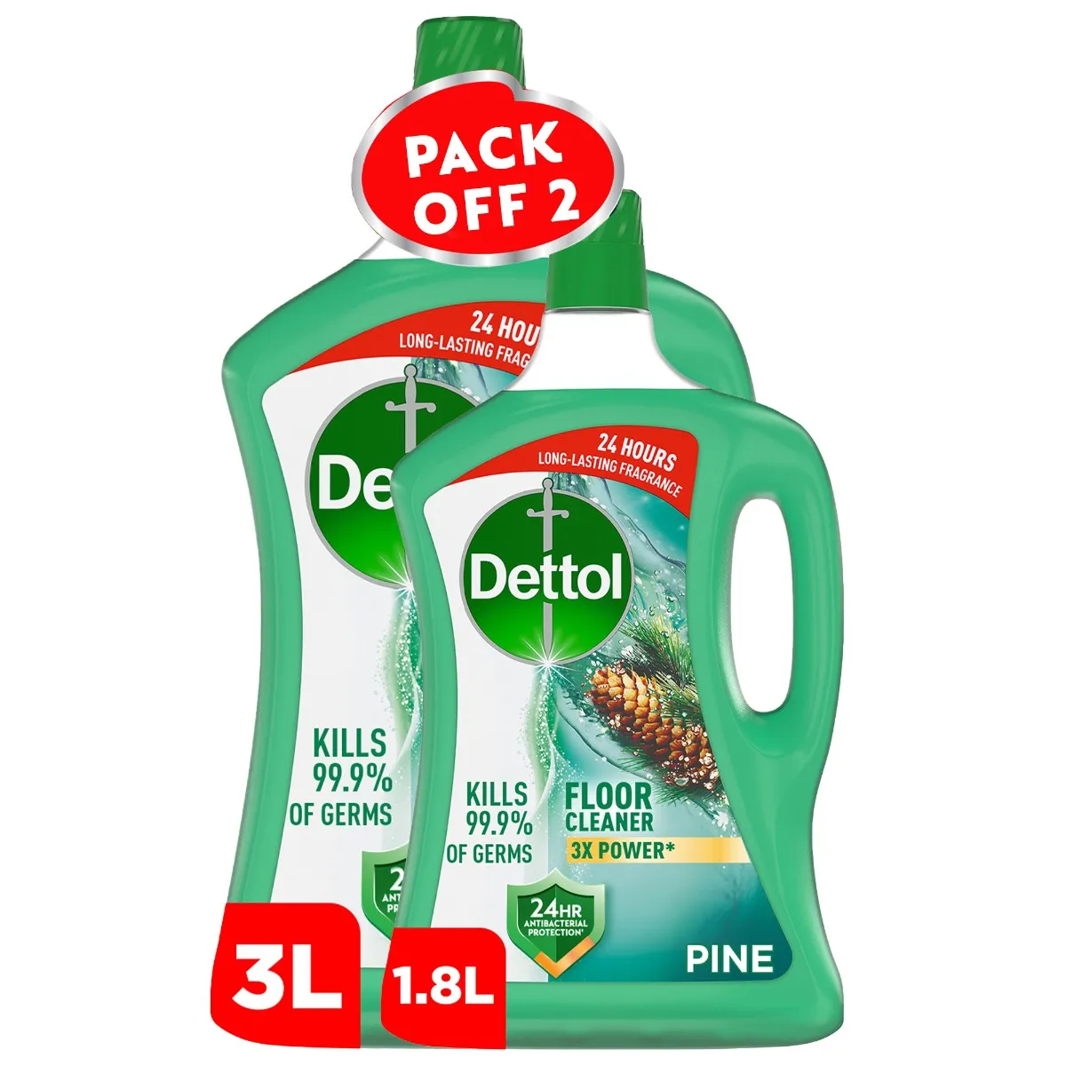 Dettol منظف أرضيات مضاد للبكتيريا برائحة الصنوبر +