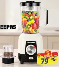 Geepas Blender 2In1 / Ss / 2Speed / 600W - GSB44027