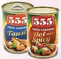 555 Fried Sardines Hot & Spicy / Tausi