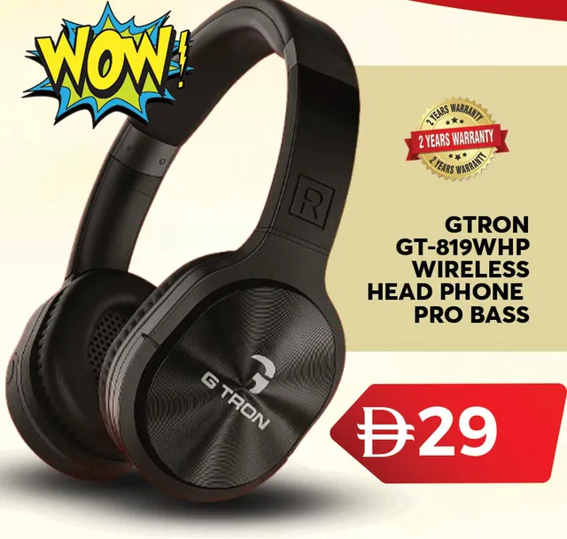 Gtron Wireless Head Phone Gt-819Whp Pro Bass