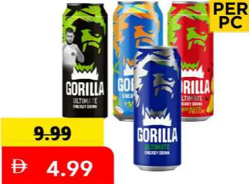 Gorilla مشروب طاقة جوريلا متنوع النكهات