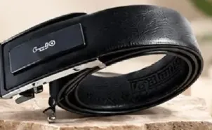 Men’s Leather Plate Buckle Belt
