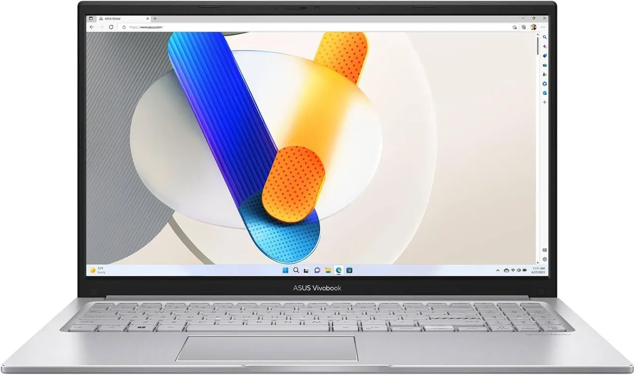 ASUS لابتوب Vivobook 15 X1504VA-NJ379 الجيل 13 معالج Intel Core i7-1355U ذاكرة 8GB DDR4 تخزين 512GB SSD شاشة 15.6 Full HD جرافيك Intel UHD فضي Silver لوحة مفاتيح إنجليزي عربي ويندوز 11 (ترقية Upgrade)