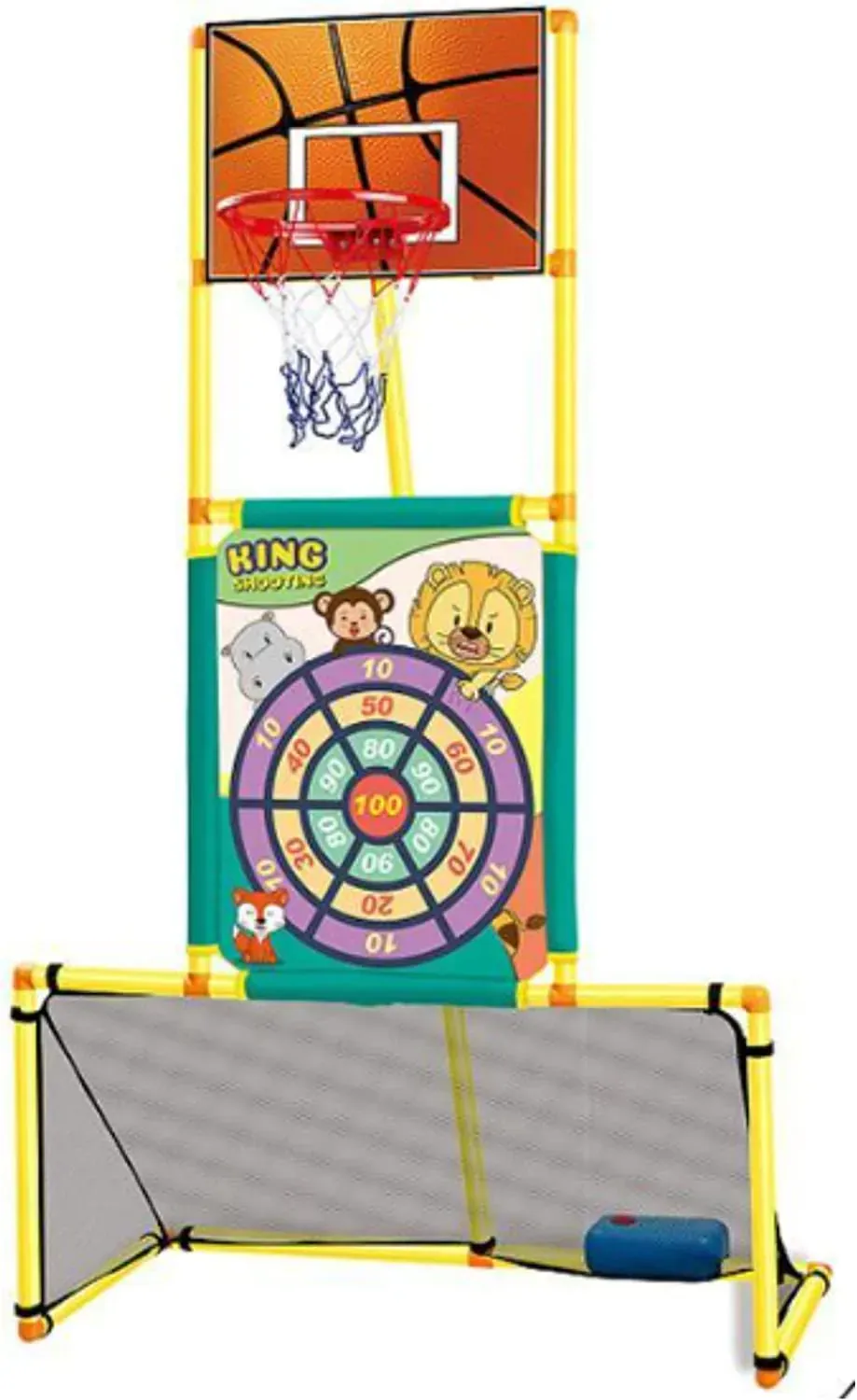 ultimax طقم ألعاب رياضية 3 في 1: كرة سلة وكرة قدم ولعبة King Shoot للأطفال للتدريب والمرح داخل وخارج المنزل