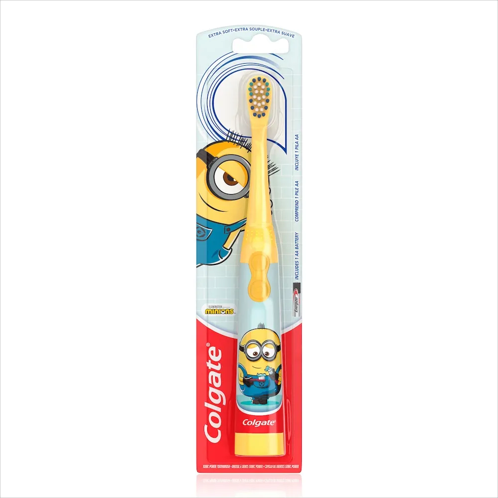 Colgate فرشاة أسنان ناعمة للأطفال تعمل بالبطارية Minions - 1pk