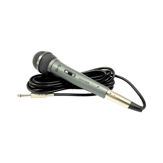 Magic Sing MSE Magic Star LH-210 Wired Karaoke Microphone Silver