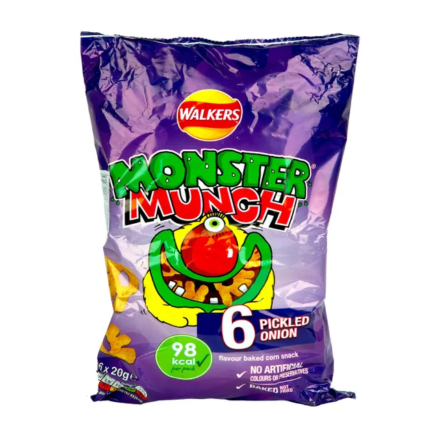 Walkers Pickled Onion Monster Munch 6 pcs
