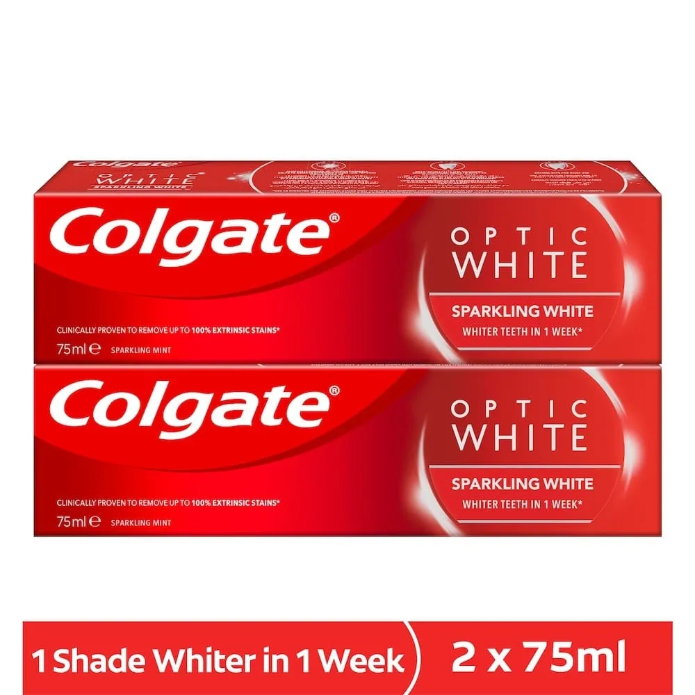 Colgate معجون أسنان Optic White للتبييض الفوري