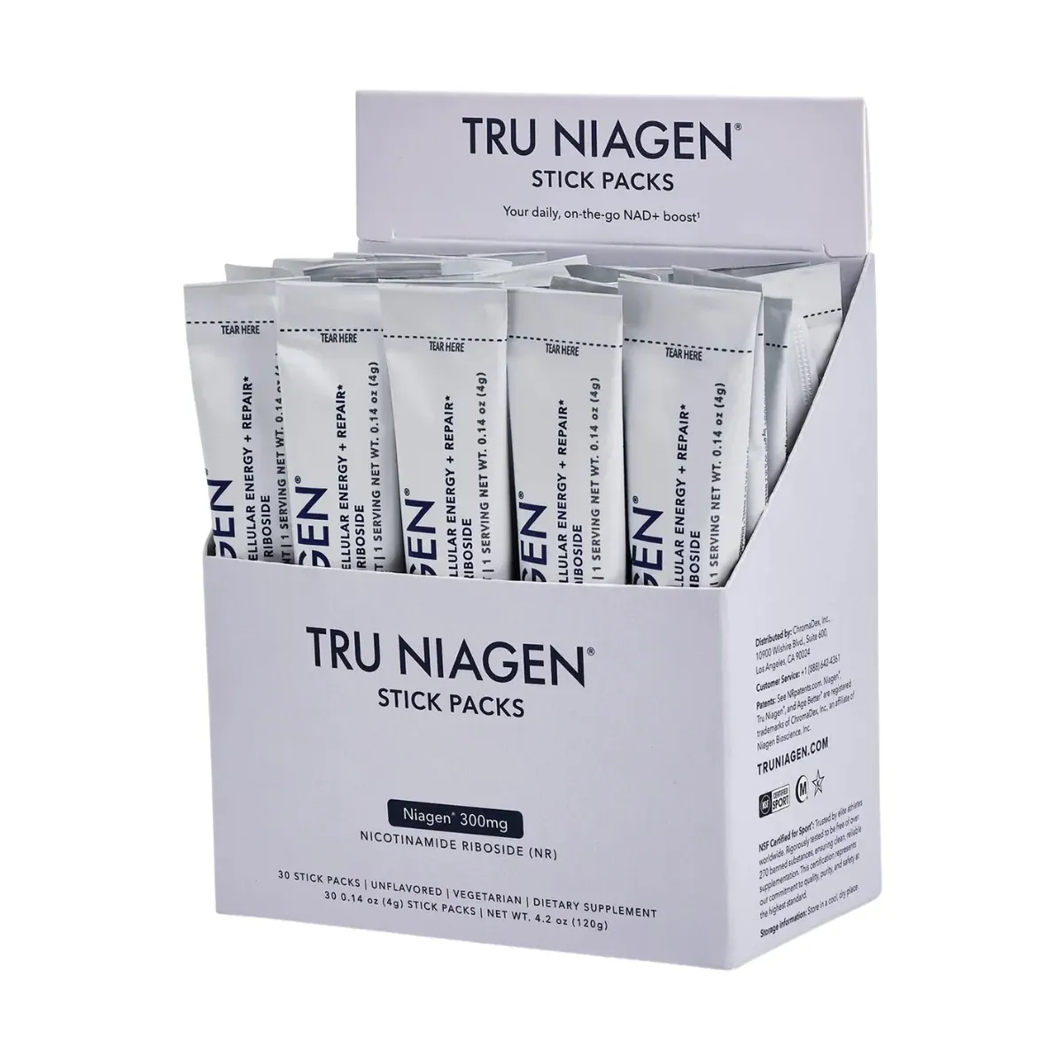 Tru Niagen معزز NAD+ 300mg 30 عبوة
