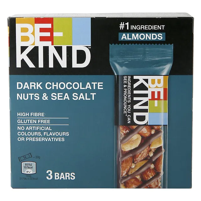 Be-Kind Dark Chocolate Nut Sea Salt Bar