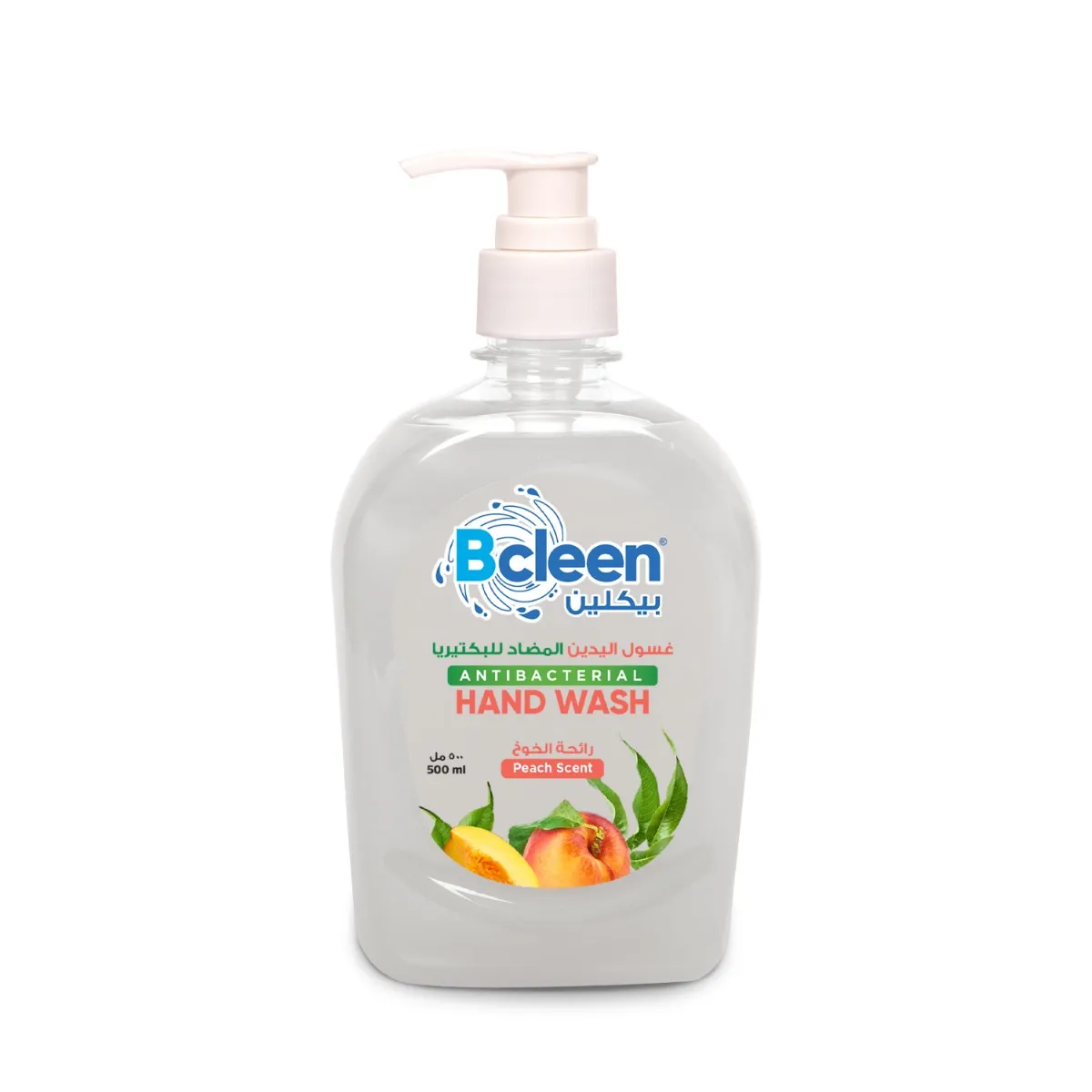 Bcleen غسول يد مضاد للبكتيريا بمرطب برائحة الخوخ [1pc]