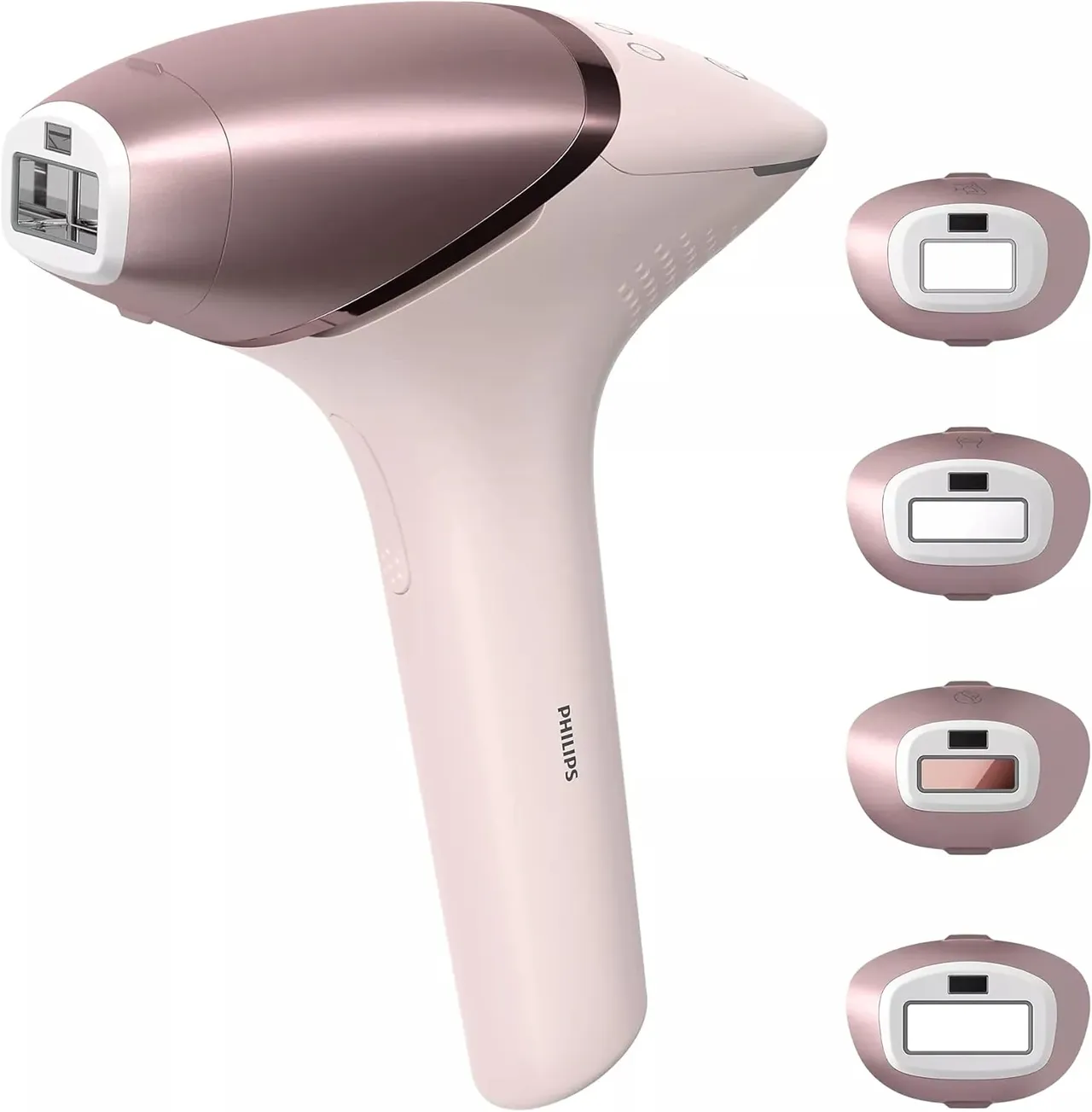 Philips جهاز إزالة الشعر Lumea IPL مع 4 ملحقات للوجه والجسم والإبط ومنطقة البكيني، لاسلكي، BRI958/60، ذهبي وردي