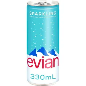Evian Sparkling Natural Mineral Water Can
