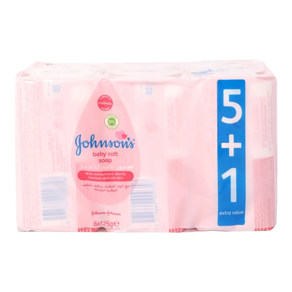 Johnson&Johnson صابون ناعم للأطفال - 6 pcs x