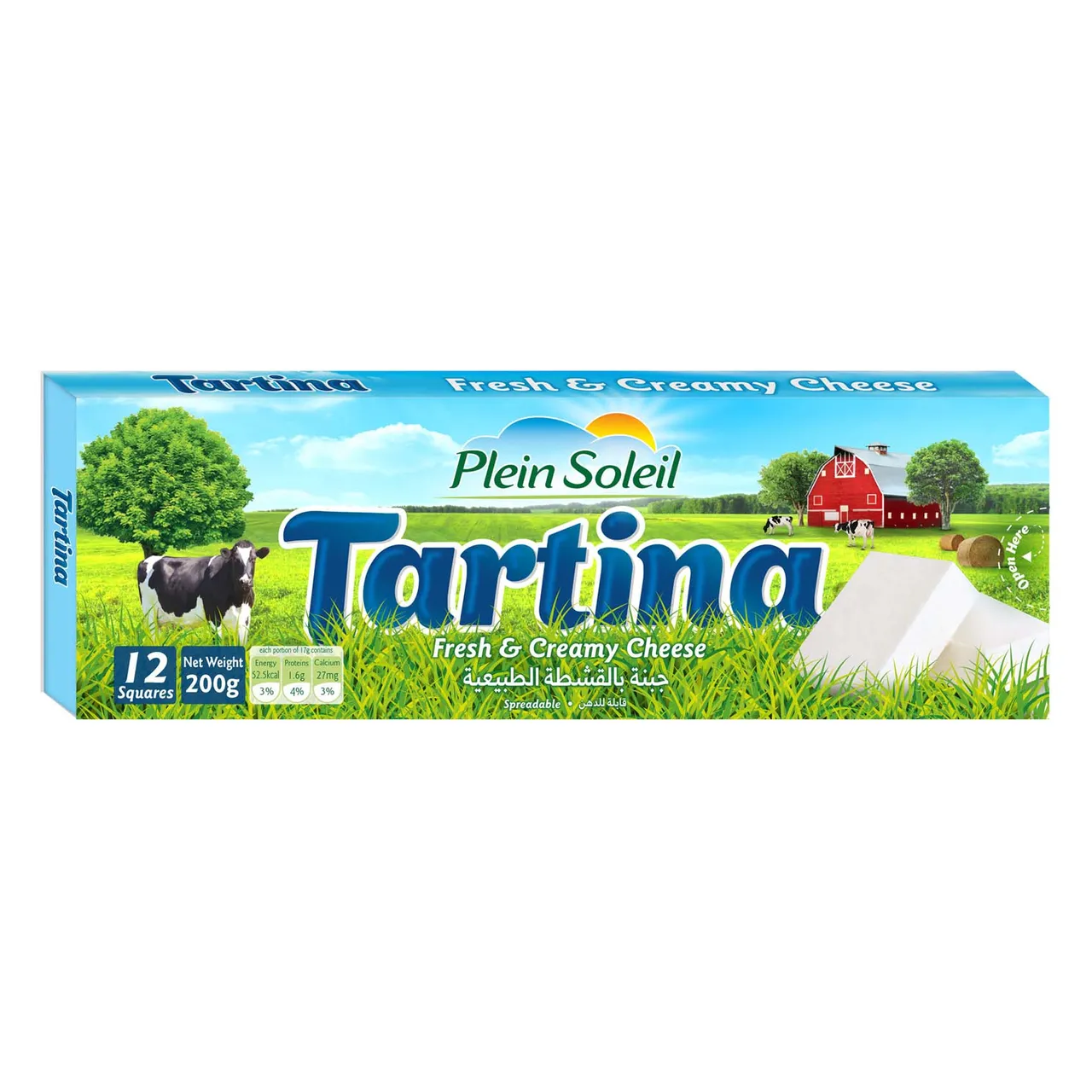 Plein Soleil جبن طازج وكريمي Tartina ‏12 مربع