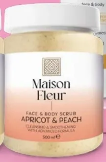 Maison Fleur مقشر الوجه والجسم بالمشمش والخوخ