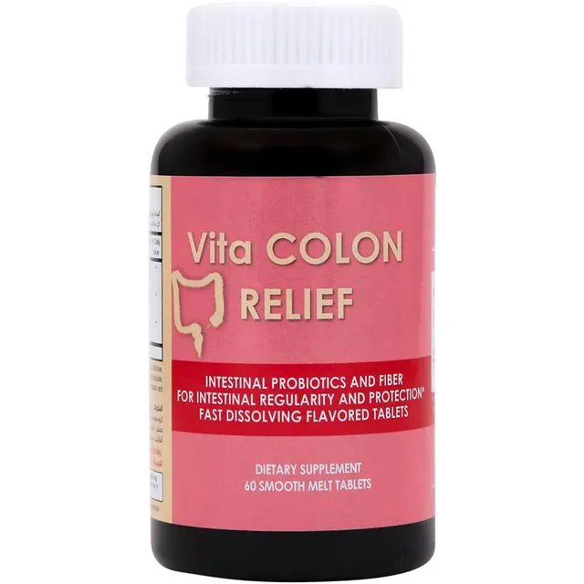 vita colon Relief Smooth Melt Tablets, 60 Tablets