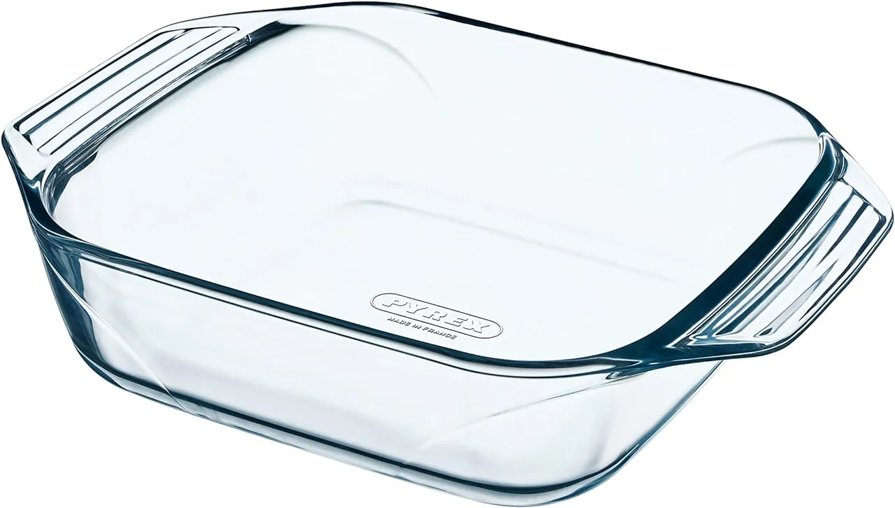 Pyrex صينية تحمير زجاجية مستطيلة عالية المقاومة بمقبض سهل 29 x 23cm