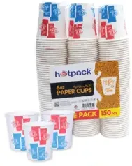Hotpack أكواب ورقية لكل عبوة