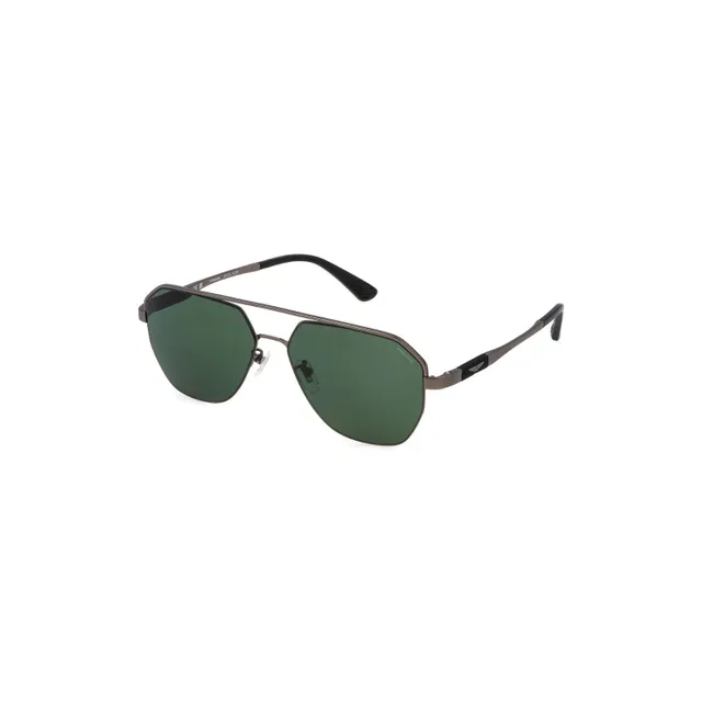 Police Geometric Sunglass, Gunmetal, SPLP30M 590627