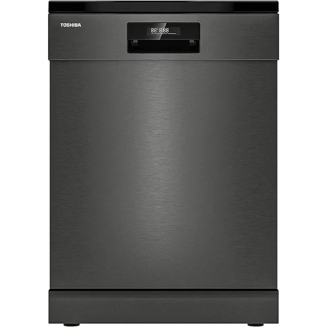 Toshiba 15 Place Settings 3 Layer basket, Origin Inverter, 8 Programmes, 4 Functions Dishwasher Black DW-15F3ME(BS)
