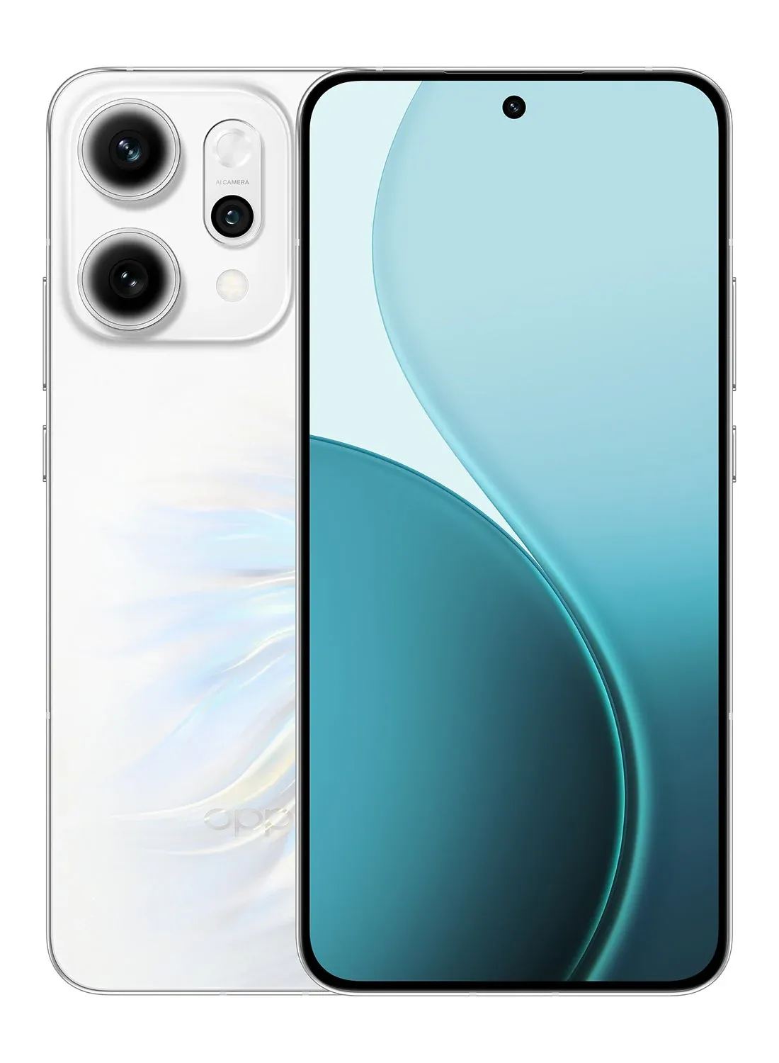 OPPO هاتف Reno14 Pro AI ثنائي الشريحة، 12GB رام، 512GB، 5G، أبيض أوبال