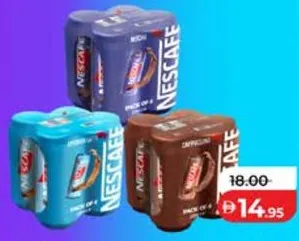 Nescafé كابتشينو جاهز، موكا وسبانيش لاتيه
