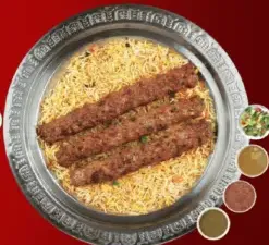 Mutton Kabab With Rice