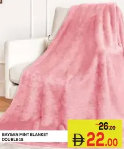 Baygan بطانية مزدوجة بلون نعناعي