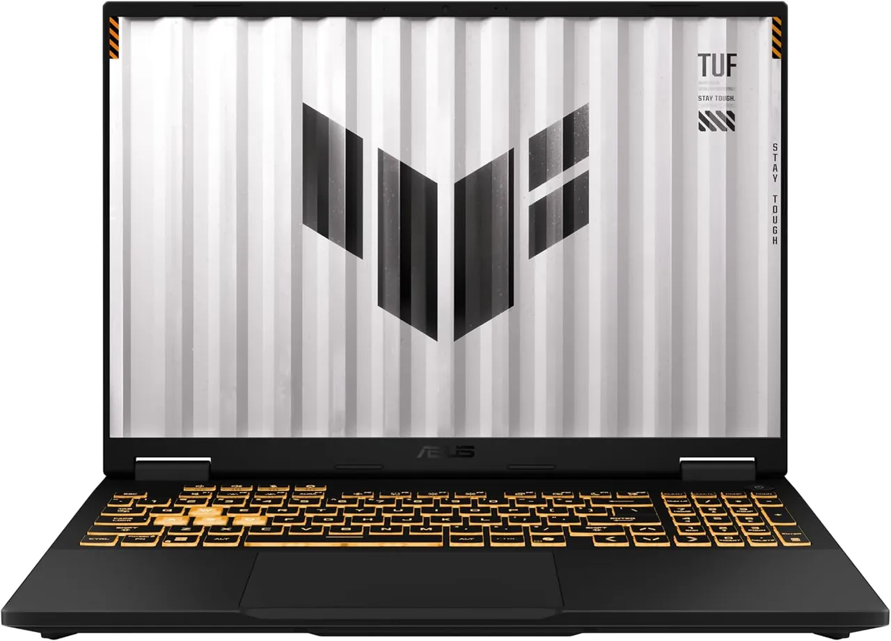 ASUS لابتوب ألعاب TUF Gaming F16 (2025) شاشة 16" بدقة FHD+ ومعدل 165Hz ومعالج Intel Core i7-14650HX و32GB DDR5 RAM و1TB PCIe 4.0 SSD وبطاقة NVIDIA GeForce RTX 5060 سعة 8GB ولوحة مفاتيح RGB ونظام Win 11 رمادي Mecha Gray