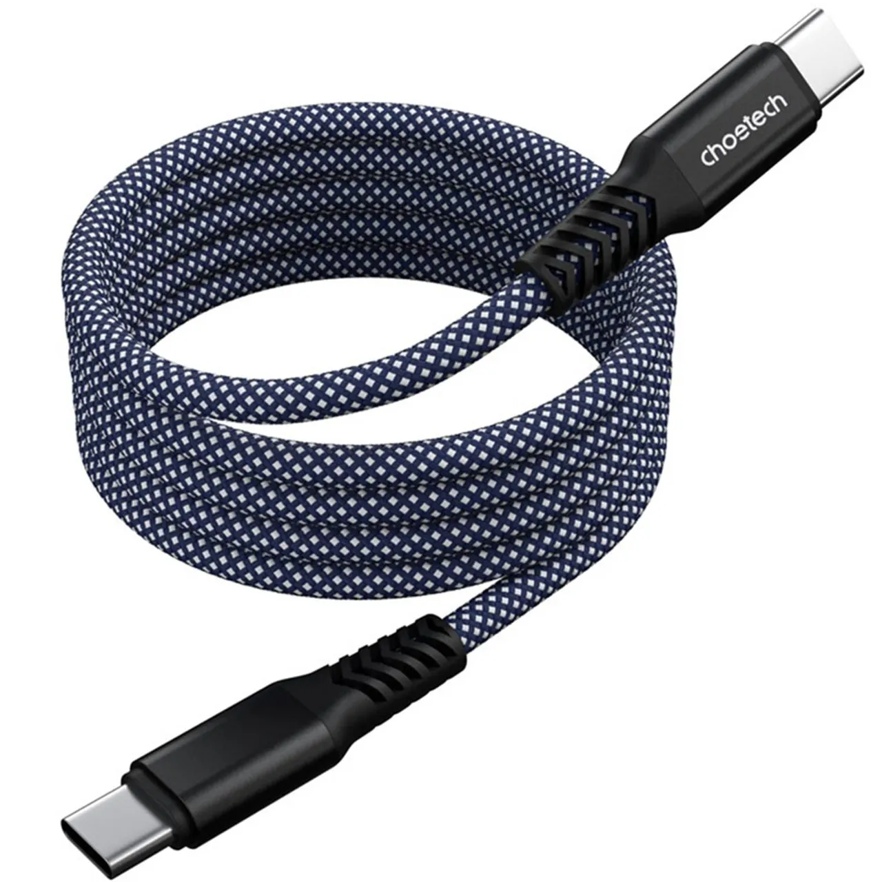 Choetech كابل مغناطيسي USB-C إلى USB-C بقدرة 100W، طول 1m، أزرق، XCC-1081