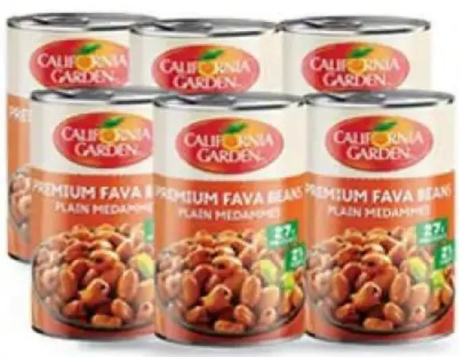 California Garden كاليفورنيا جاردن فول مدمس بالزيت والليمون والكمون / بالخلطة اللبنانية / مقشور سادة / بالفلفل الحار / بالخلطة السرية / حمص بالطحينة