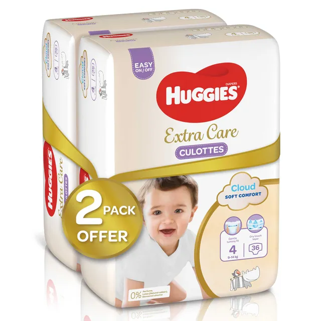 Huggies Diaper Pants Extra Care Size 4 (9- ) - 2 x 36 Pcs