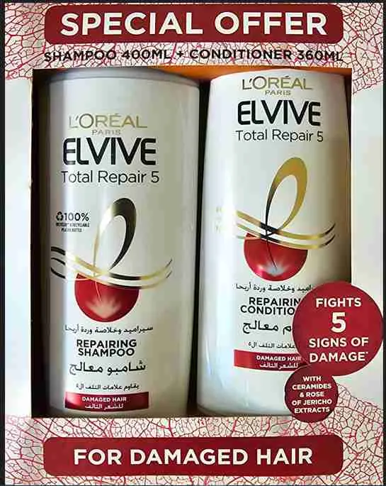 Loreal Paris Elvive Total Repair For Damage Hair Shampoo - + Conditioner
