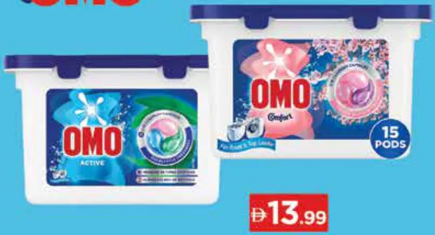 Omo 3In1 Laundry Capsule Cherry Blossom / Eucalyptus