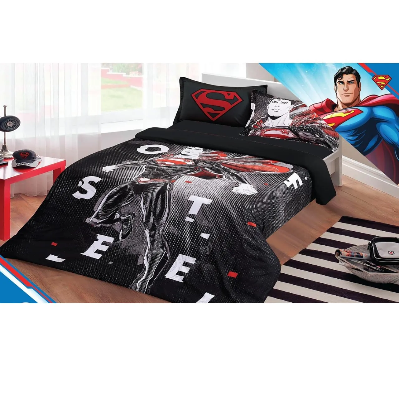 Superman طقم لحاف أطفال 4 pcs، S25