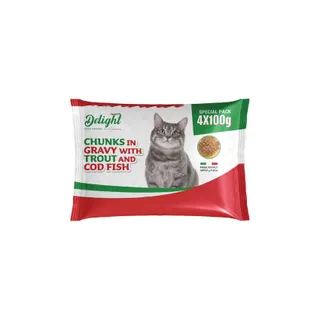 Delight Chunks in Gravy with Trout and Cod Fish
