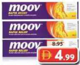 Moov Pain Reliever Ointment Rapid Relief