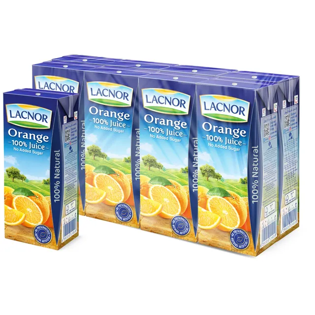 Lacnor Orange Juice 180Mlx8Pcs