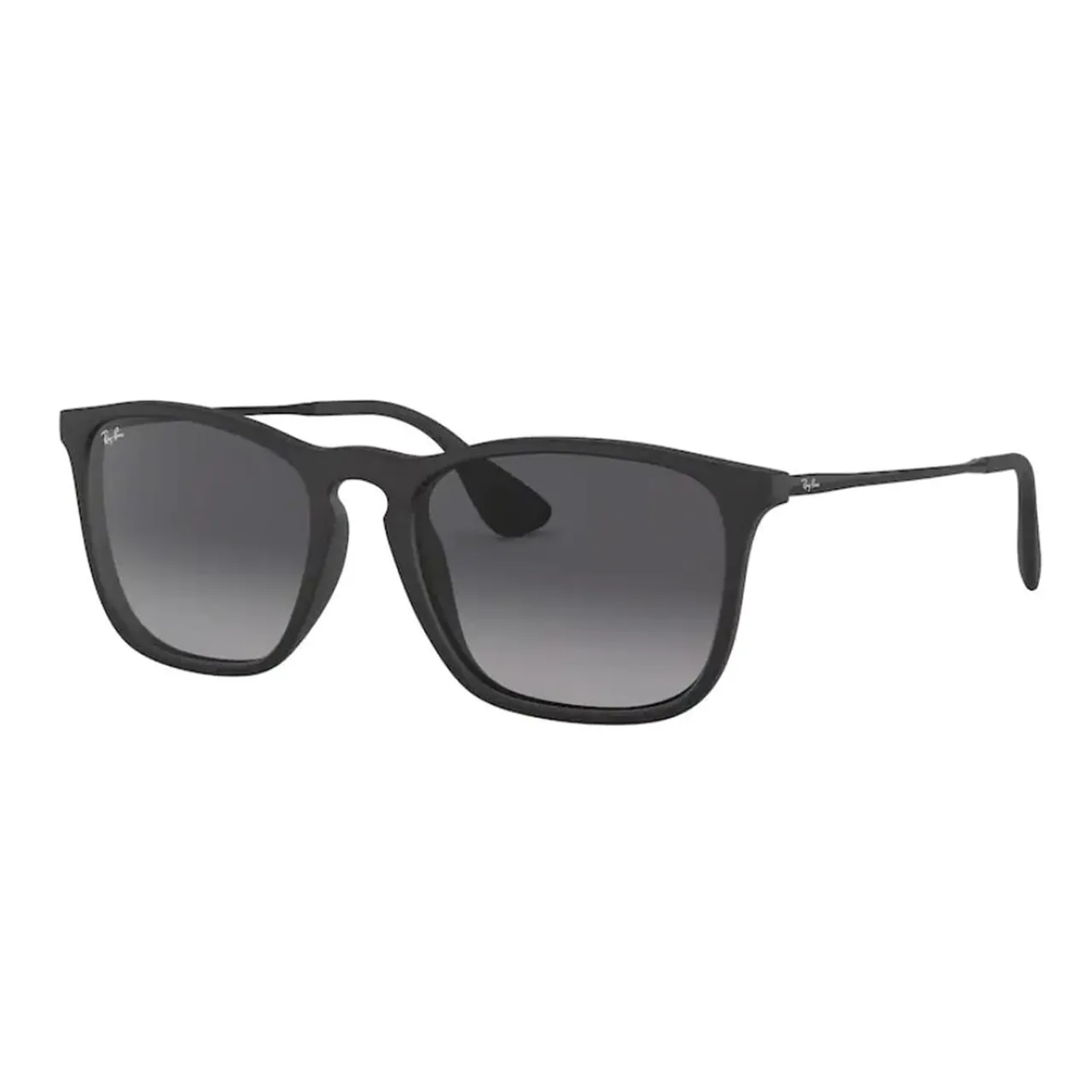 Ray-Ban نظارة شمسية رجالية 0RB4187F مربعة مطاطية أسود