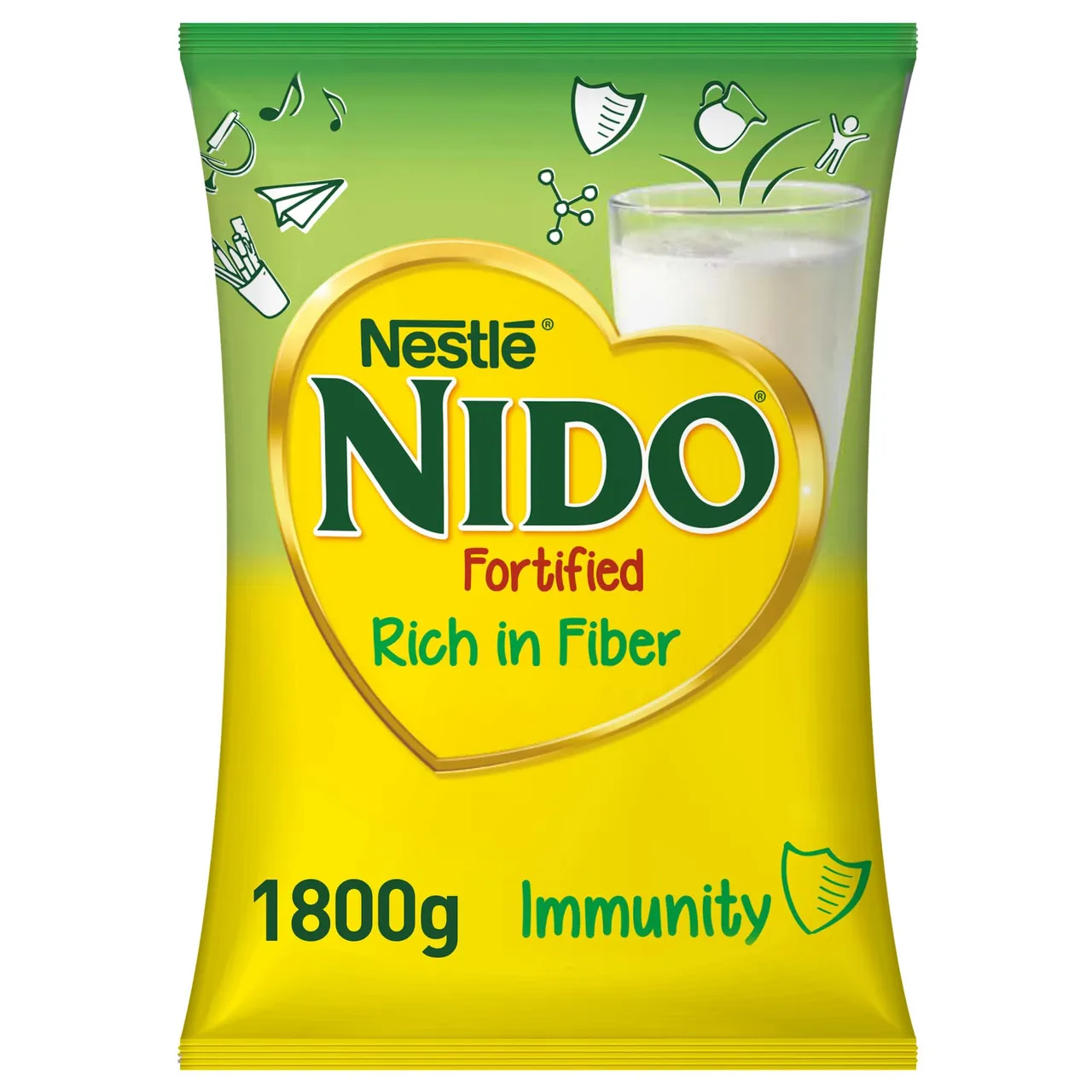 Nestle حليب بودرة نيدو المدعم بالألياف