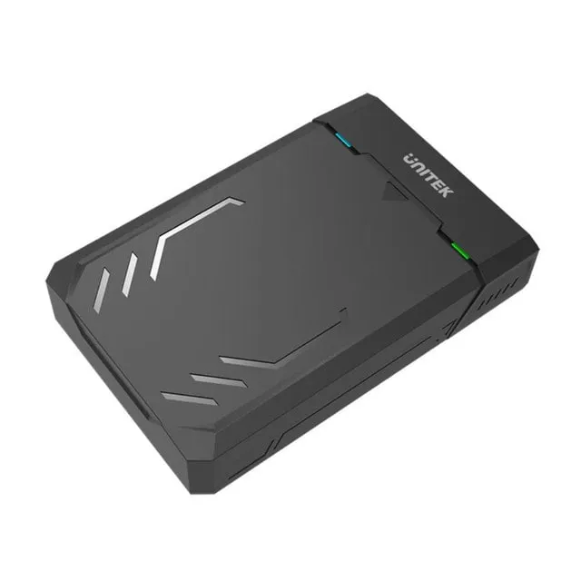 Unitek DiskGuard Raiden SATA III HDD/SSD Enclosure for 2.5" and 3.5" Drives – High-Speed USB 3.0, Tool-Free Design, Universal Compatibility for HDD/SSD Storage Backup and Data Transfer