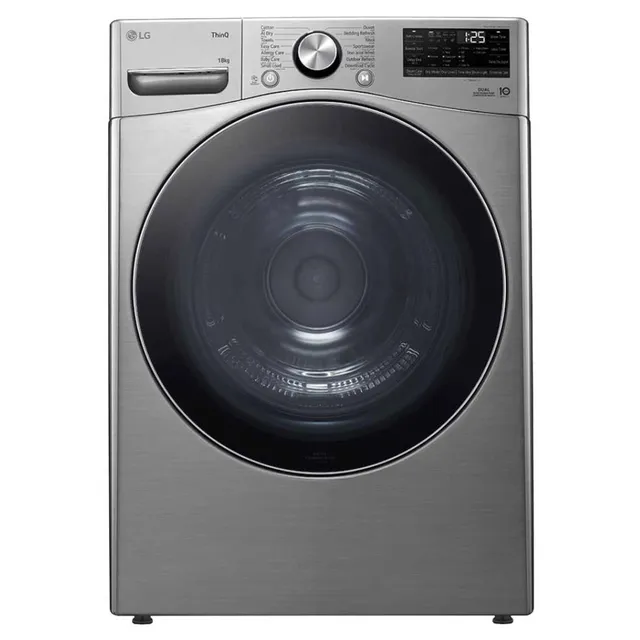 LG Front Load Dryer RH18U8EVCW, Dual Inverter, Stainless Silver