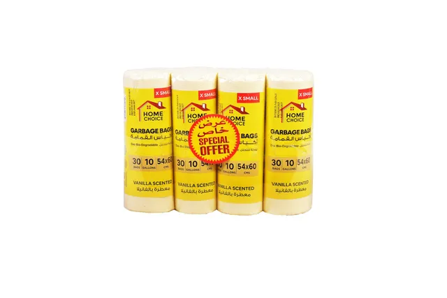 Home Choice Vanilla Scented Garbage Bags 54x60cm - 4 x 30 Pcs