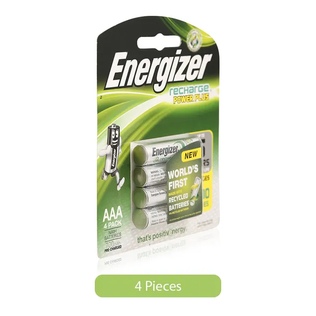 Energizer Recharge Power Plus AAA NiMH 700 mAh Batteries - 4 Pieces