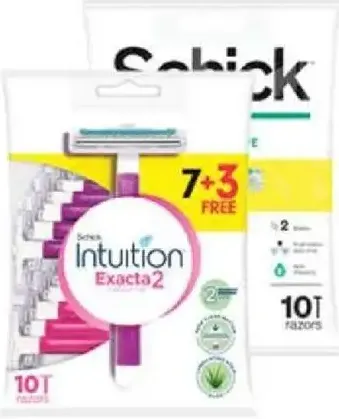 Schick شفرات حلاقة للاستعمال مرة واحدة للبشرة الحساسة exacta-ii مشكل